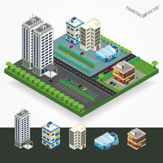 高楼3D建筑设计素材图片插图