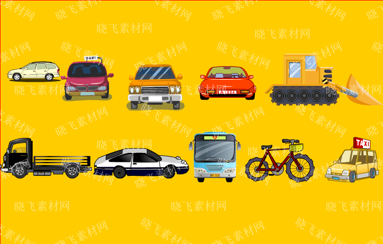 工程车。货车。出租车插图